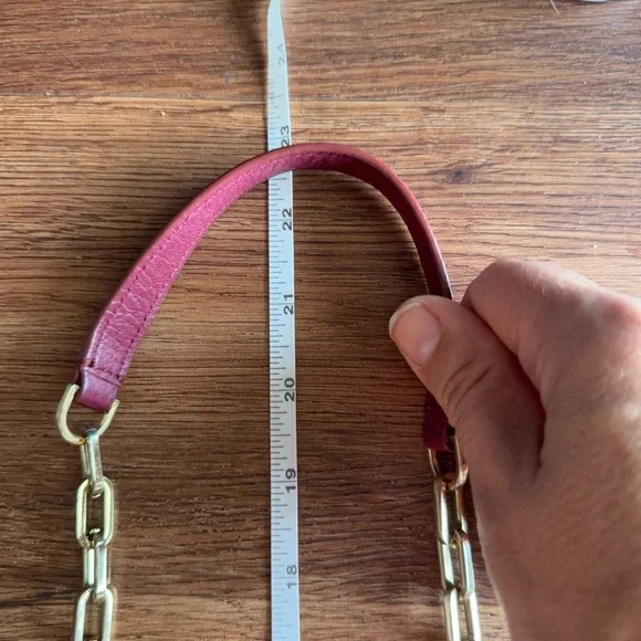 Tory Burch Plum Leather Chain Shoulder Bag - Picture 8 of 10